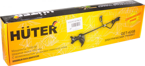 Триммер электрический Huter GET-420B 1700Вт разбор.штан. реж.эл.:леска/нож Триммер электрический Huter GET-420B 1700Вт разбор.штан. реж.эл.:леска/нож