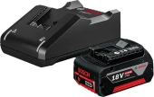 Батарея аккумуляторная Bosch GBA 18В 4Ач Li-Ion (З/У в компл.) (1600A01B9Y) Батарея аккумуляторная Bosch GBA 18В 4Ач Li-Ion (З/У в компл.) (1600A01B9Y)