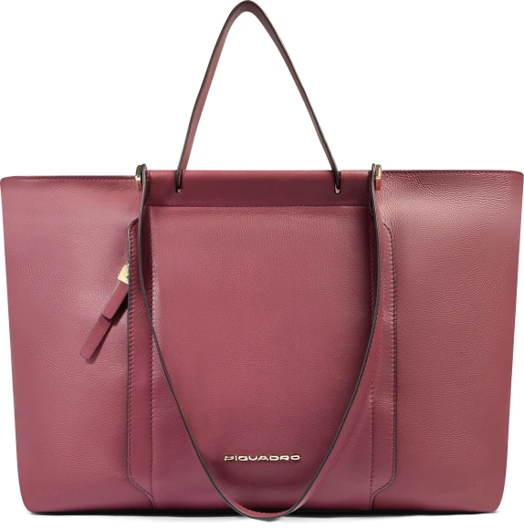 Деловая сумка женская Piquadro Circle BD3336W92/MBE с отделением для ноутбука 14" коричневая/бежевая натур.кожа