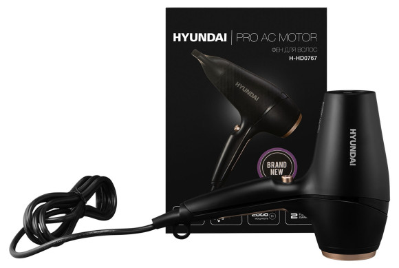 Фен Hyundai H-HD0767 2000Вт черный Фен Hyundai H-HD0767 2000Вт черный