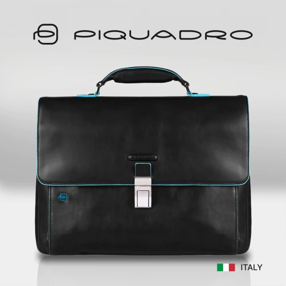 Портфель Piquadro Blue Square CA3111B2/N черный натур.кожа