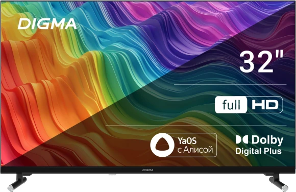 Телевизор LED Digma 32" DM-LED32SBB32 Яндекс.ТВ Frameless Metal черный/черный HD 60Hz DVB-T DVB-T2 DVB-C DVB-S DVB-S2 USB WiFi Smart TV Телевизор LED Digma 32" DM-LED32SBB32 Яндекс.ТВ Frameless Metal черный/черный HD 60Hz DVB-T DVB-T2 DVB-C DVB-S DVB-S2 USB WiFi Smart TV