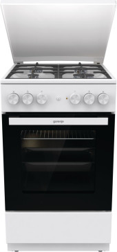 Плита Газовая Gorenje GG5A12WH белый (без крышки) реш.сталь Плита Газовая Gorenje GG5A12WH белый (без крышки) реш.сталь