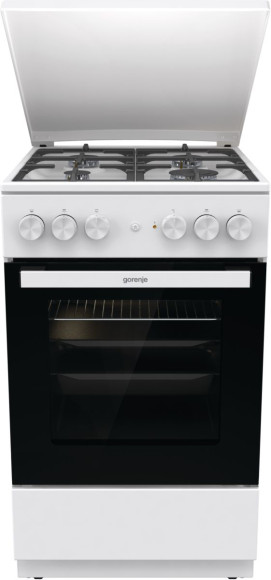 Плита Газовая Gorenje GG5A12WH белый (без крышки) реш.сталь Плита Газовая Gorenje GG5A12WH белый (без крышки) реш.сталь