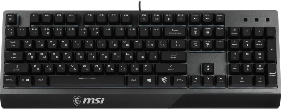 Клавиатура MSI GK30 RU черный USB Multimedia for gamer LED (подставка для запястий) (S11-04RU236-CLA) кабель 1.8м