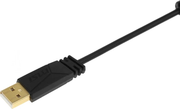 Клавиатура MSI GK30 RU черный USB Multimedia for gamer LED (подставка для запястий) (S11-04RU236-CLA) кабель 1.8м