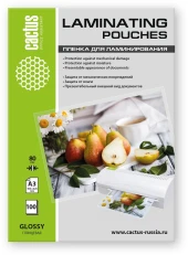Пленка для ламинирования Cactus 80мкм A3 (100шт) глянцевая 303x426мм CS-LPGА380100