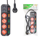 Сетевой фильтр Most ARG 1.6м (6 розеток) черный (коробка)