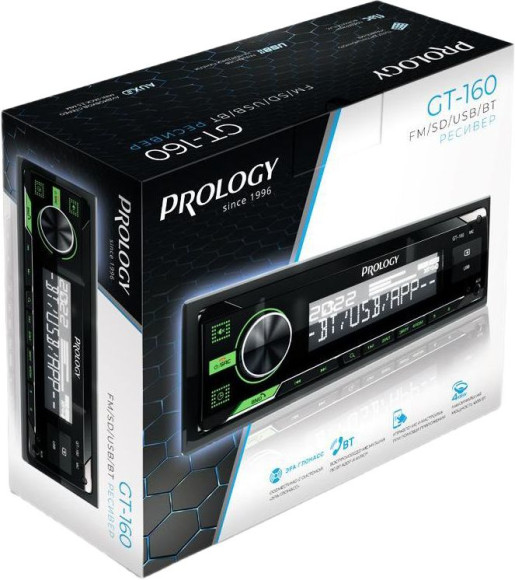 Автомагнитола Prology GT-160 1DIN 4x55Вт v4.2 ПДУ (PRGT160)