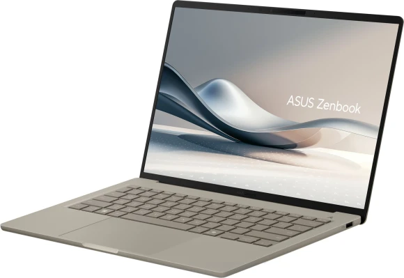 Ноутбук Asus Zenbook 14 UX3407QA-QD197W Snapdragon X X1-26-100 16Gb SSD512Gb Qualcomm Adreno 14" OLED WUXGA (1920x1200) Windows 11 Home beige WiFi BT Cam (90NB1501-M00850)