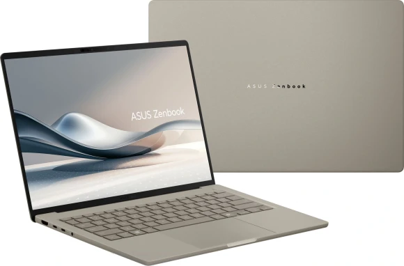 Ноутбук Asus Zenbook 14 UX3407QA-QD197W Snapdragon X X1-26-100 16Gb SSD512Gb Qualcomm Adreno 14" OLED WUXGA (1920x1200) Windows 11 Home beige WiFi BT Cam (90NB1501-M00850)