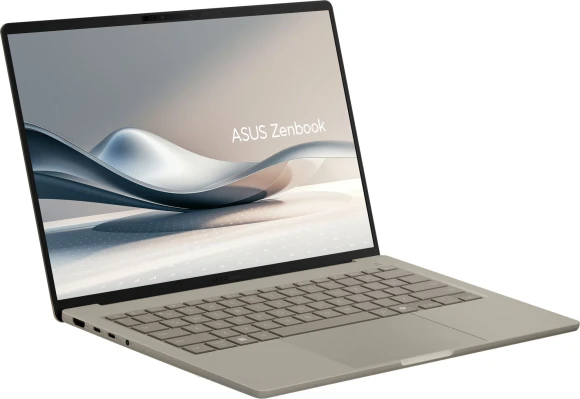 Ноутбук Asus Zenbook 14 UX3407QA-QD197W Snapdragon X X1-26-100 16Gb SSD512Gb Qualcomm Adreno 14" OLED WUXGA (1920x1200) Windows 11 Home beige WiFi BT Cam (90NB1501-M00850)