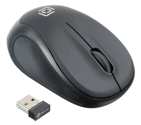 Мышь Оклик 665MW черный оптическая 1600dpi беспров. USB для ноутбука 3but (1025130)