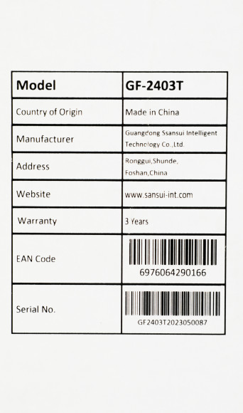 Монитор Pinebro 23.8" GF-2403T черный IPS LED 5ms 16:9 HDMI матовая 250cd 178гр/178гр 1920x1080 165Hz DP FHD USB 2.45кг