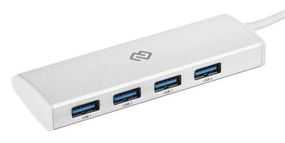 Разветвитель USB-C Digma HUB-4U3.0-UC-S 4порт. серебристый Разветвитель USB-C Digma HUB-4U3.0-UC-S 4порт. серебристый