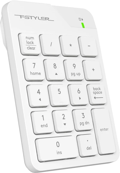 Числовой блок A4Tech FGK21C белый USB беспроводная slim для ноутбука