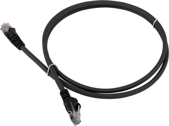 Патч-корд Lanmaster LAN-PC45/U5E-1.5-BK UTP RJ-45 вил.-вилка RJ-45 кат.5E 1.5м черный ПВХ