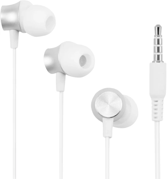 Гарнитура внутриканальные Оклик HS-S-240 1.2м белый проводные в ушной раковине (SS-E086)