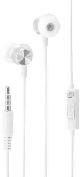 Гарнитура внутриканальные Оклик HS-S-240 1.2м белый проводные в ушной раковине (SS-E086)