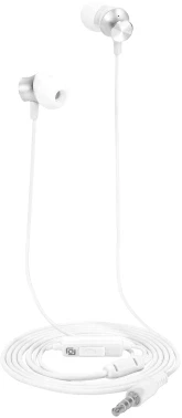 Гарнитура внутриканальные Оклик HS-S-240 1.2м белый проводные в ушной раковине (SS-E086)