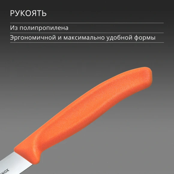 Нож кухонный Victorinox Swiss Classic (6.7709.C1) для овощей лезв.100мм прямая заточка оранжевый Нож кухонный Victorinox Swiss Classic (6.7709.C1) для овощей лезв.100мм прямая заточка оранжевый