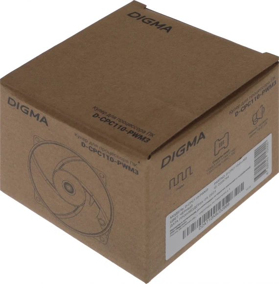 Устройство охлаждения(кулер) Digma D-CPC110-PWM3 Soc-1151/1200/2066/1700 черный 4-pin 25dB Al+Cu 110W 350gr Ret Устройство охлаждения(кулер) Digma D-CPC110-PWM3 Soc-1151/1200/2066/1700 черный 4-pin 25dB Al+Cu 110W 350gr Ret