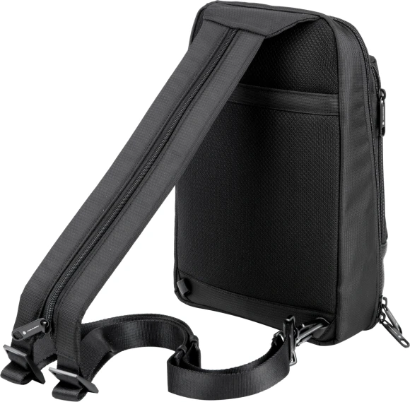 Рюкзак слинг мужской Piquadro Marcel CA6448W138/N черный нейлон/натур.кожа