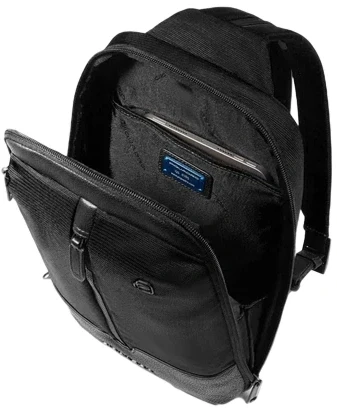Рюкзак слинг мужской Piquadro Marcel CA6448W138/N черный нейлон/натур.кожа