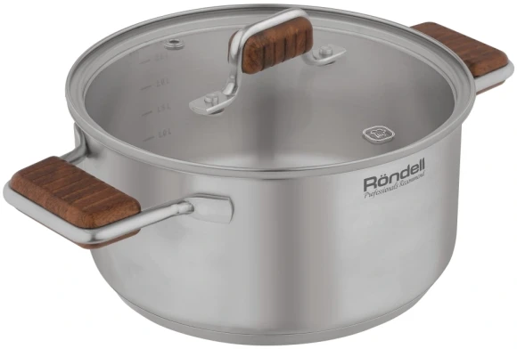 Кастрюля Rondell Fjord RDS-1791 3.2л. d=20см (с крышкой) стальной Кастрюля Rondell Fjord RDS-1791 3.2л. d=20см (с крышкой) стальной