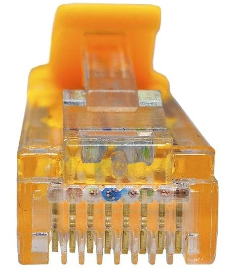 Патч-корд Suprlan 10-0161 UTP RJ-45 вил.-вилка RJ-45 кат.5E 0.5м желтый LSZH 26AWG