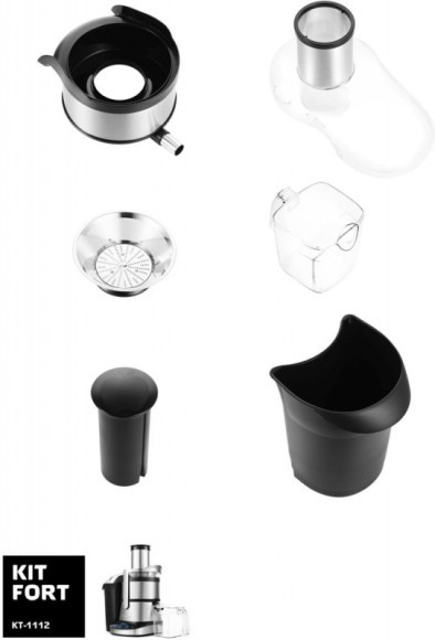 Соковыжималка центробежная Kitfort КТ-1112 1100Вт черный Соковыжималка центробежная Kitfort КТ-1112 1100Вт черный