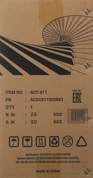 Корпус Accord ACC-811 черный без БП mATX 1x80mm 3x120mm 1xUSB2.0 1xUSB3.0 audio bott PSU Корпус Accord ACC-811 черный без БП mATX 1x80mm 3x120mm 1xUSB2.0 1xUSB3.0 audio bott PSU