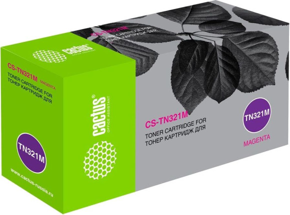 Картридж лазерный Cactus CS-TN-321M СS-TN-321M пурпурный (25000стр.) для Konica Minolta bizhub C224/C224e/C284/C284e/C364