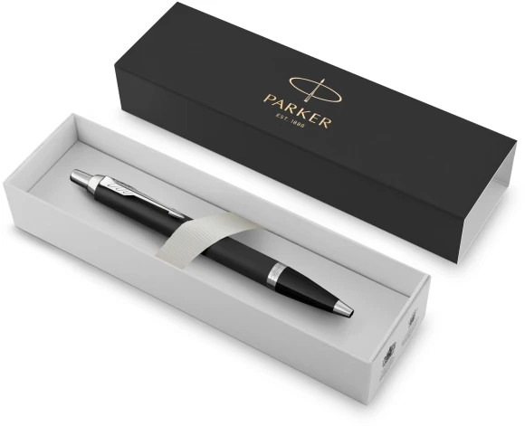 Ручка шариков. Parker IM Essential K319 (2143632) Matte Black CT M син. черн. подар.кор.