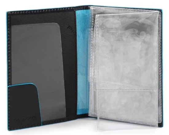 Обложка для документов Piquadro Blue Square PP5256B2/N черный натур.кожа Обложка для документов Piquadro Blue Square PP5256B2/N черный натур.кожа