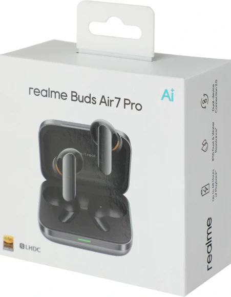 Гарнитура внутриканальные Realme Air 7 Pro (RMA2407) серый беспроводные bluetooth в ушной раковине (6941764467064)
