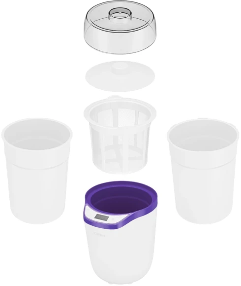 Йогуртница Kitfort КТ-2077-1 25Вт упр.:электрон. фиолетовый/белый Йогуртница Kitfort КТ-2077-1 25Вт упр.:электрон. фиолетовый/белый