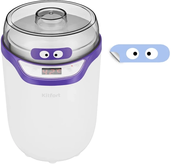 Йогуртница Kitfort КТ-2077-1 25Вт упр.:электрон. фиолетовый/белый Йогуртница Kitfort КТ-2077-1 25Вт упр.:электрон. фиолетовый/белый