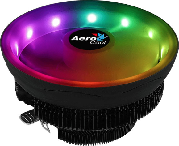 Устройство охлаждения(кулер) Aerocool Core Plus ARGB Soc-AM5/AM4/1200/1700/1851 черный/белый 4-pin 15-25dB Al 110W 305gr Ret (CORE PLUS ARGB PWM 4P)