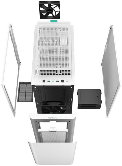 Корпус Deepcool CK500 WH белый без БП ATX 2x120mm 1x140mm 2xUSB3.0 audio bott PSU