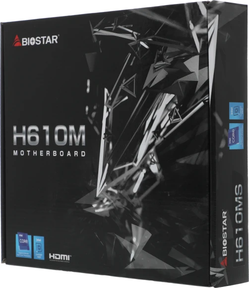Материнская плата Biostar H610MS  Soc-1700 Intel H610 2xDDR4 mATX AC`97 8ch(7.1) GbLAN+HDMI+DP