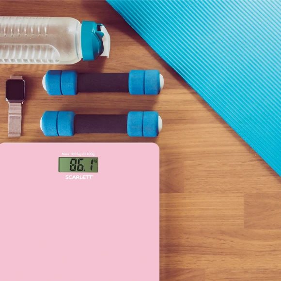 Весы напольные электронные Scarlett SC-BS33E041 макс.180кг розовый