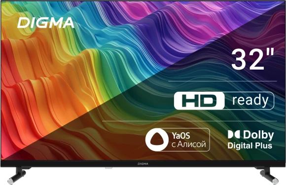 Телевизор LED Digma 32" DM-LED32SBB33 Яндекс.ТВ Frameless Metal черный FULL HD 60Hz DVB-T DVB-T2 DVB-C DVB-S DVB-S2 USB WiFi Smart TV Телевизор LED Digma 32" DM-LED32SBB33 Яндекс.ТВ Frameless Metal черный FULL HD 60Hz DVB-T DVB-T2 DVB-C DVB-S DVB-S2 USB WiFi Smart TV