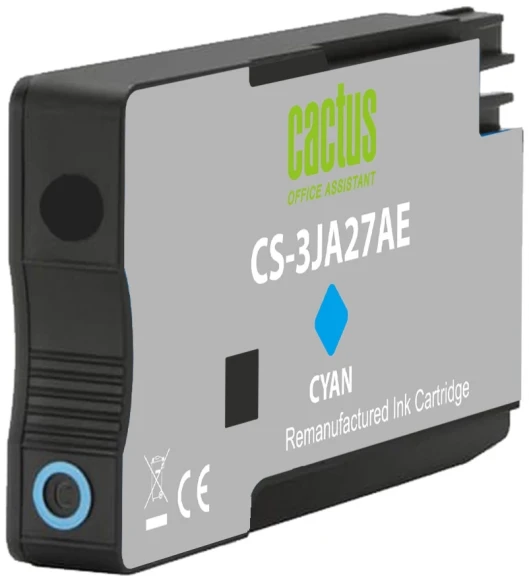 Картридж струйный Cactus CS-3JA27AE 963XL голуб.пигм. (25.8мл) для HP OfficeJet Pro 9010/9010e/9012/9014/9015/9016/9019 с чипом Картридж струйный Cactus CS-3JA27AE 963XL голуб.пигм. (25.8мл) для HP OfficeJet Pro 9010/9010e/9012/9014/9015/9016/9019 с чипом