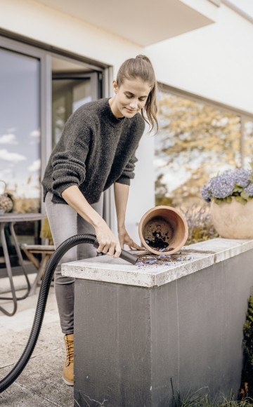 Строительный пылесос Karcher WD 2 Plus S V-15/4/18 1000Вт (уборка: сухая/сбор воды) желтый