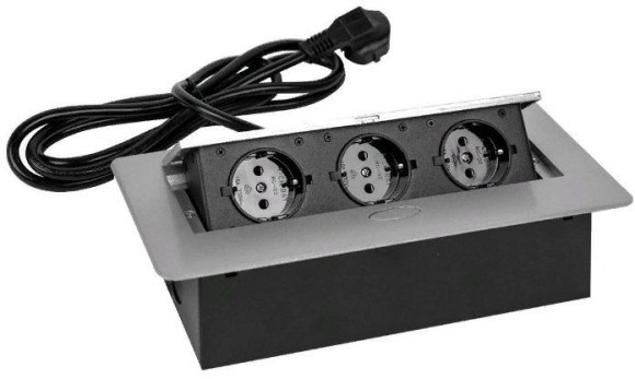 Сетевой разветвитель Premier 3R 1.8м (3 розетки) серый (коробка)