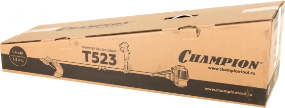 Триммер бензиновый Champion T523 1400Вт 1.9л.с. разбор.штан. реж.эл.:леска/нож Триммер бензиновый Champion T523 1400Вт 1.9л.с. разбор.штан. реж.эл.:леска/нож