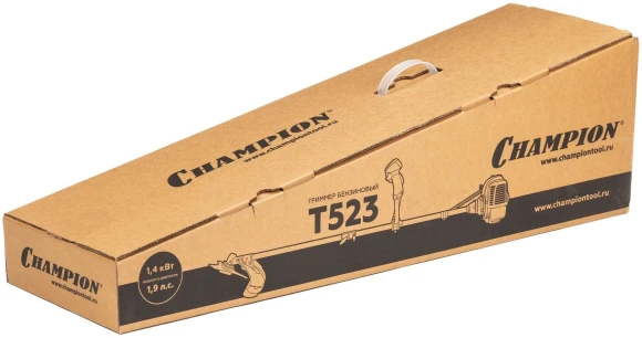 Триммер бензиновый Champion T523 1400Вт 1.9л.с. разбор.штан. реж.эл.:леска/нож Триммер бензиновый Champion T523 1400Вт 1.9л.с. разбор.штан. реж.эл.:леска/нож