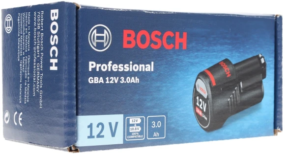 Батарея аккумуляторная Bosch GBA Professional 12В 3Ач Li-Ion (1600A00X79) Батарея аккумуляторная Bosch GBA Professional 12В 3Ач Li-Ion (1600A00X79)