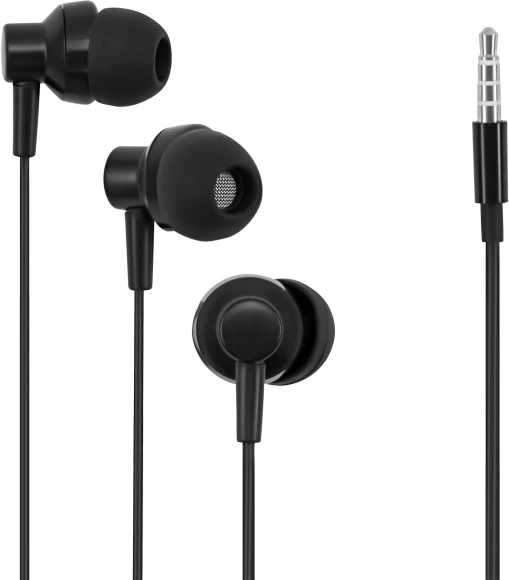Гарнитура внутриканальные Оклик HS-S-230 1.2м черный проводные в ушной раковине (SS-E188B)